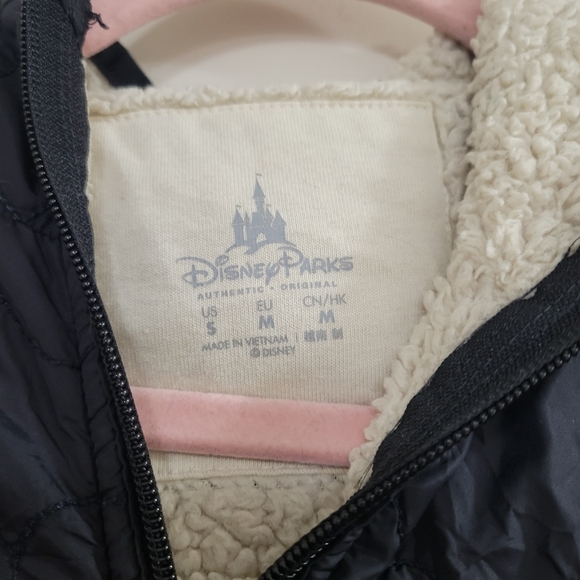 Disney parks mickey quilted puffer jacket lightweight S black - Picture 3 of 5